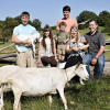 The Donnay family with their goats