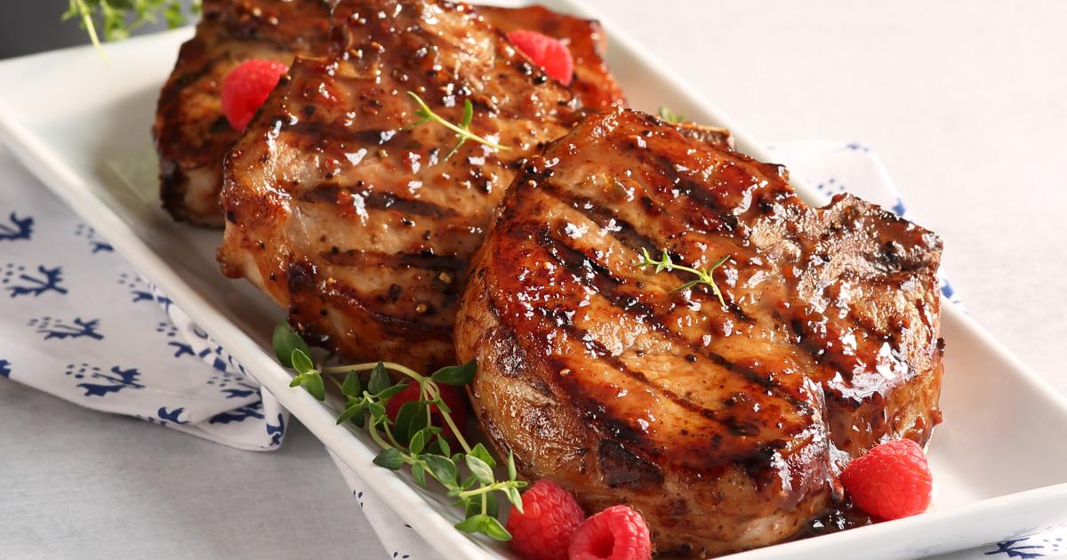 Grilled Raspberry Chipotle Pork Chops | Kowalski's Markets