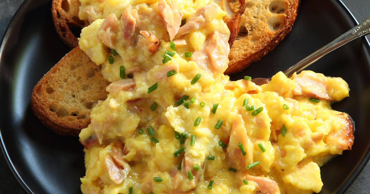 Soft Scrambled Eggs with Salmon and Chèvre | Kowalski's Markets