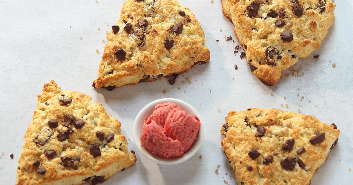 Chocolate Chip Scones with Strawberry Butter | Kowalski's Markets