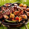 Grilling over coals