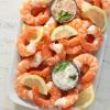 Shrimp with Lemon Caper Dill Seafood Sauce and Remoulade