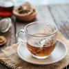 Decorative Tea Cup with a Tea Bag Steeping
