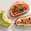 Cottage toast topped with whipped cottage cheese and fresh fresh toppings