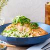 Honey Ginger Miso Salmon with Snap Pea Coleslaw