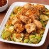 Crispy Rice Cucumber Salad with Blackened Salmon Bites