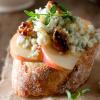 Baguette with Apple Slices, Blue Cheese and Walnuts