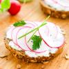 Radish Cream Cheese Bagel
